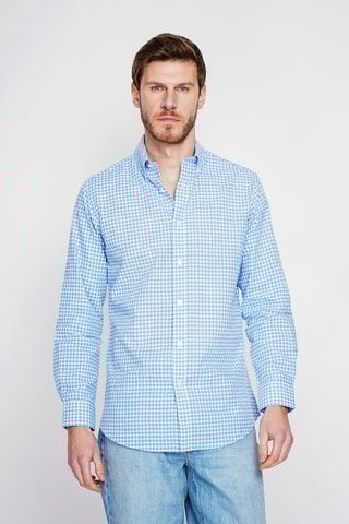 Camicia in lino - Blu