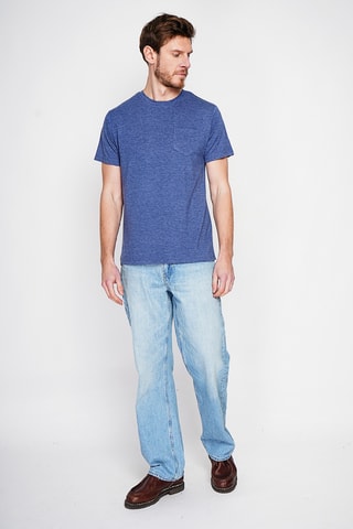 T-shirt in lino - Navy