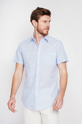 Camicia in lino - Blu