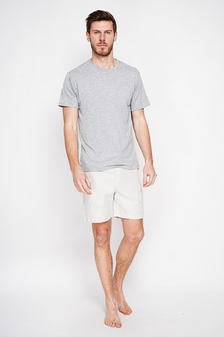 T-shirt in lino - Grigio