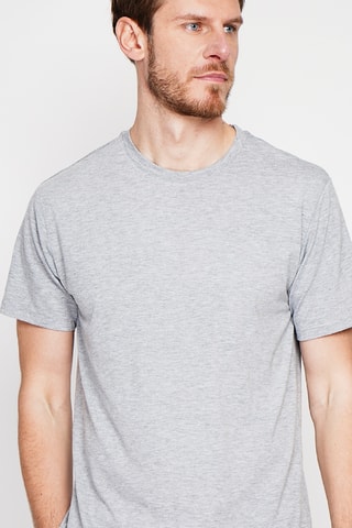 T-shirt in lino - Grigio