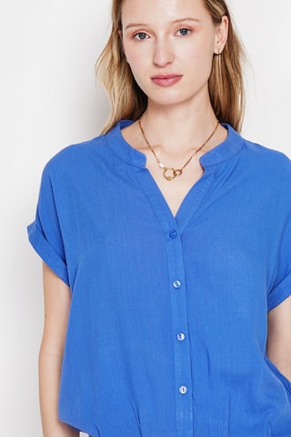 Camicia in lino - Blu