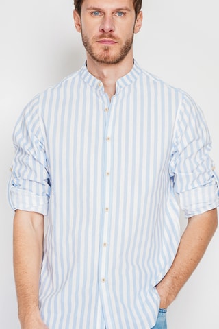 Camicia in lino - Blu