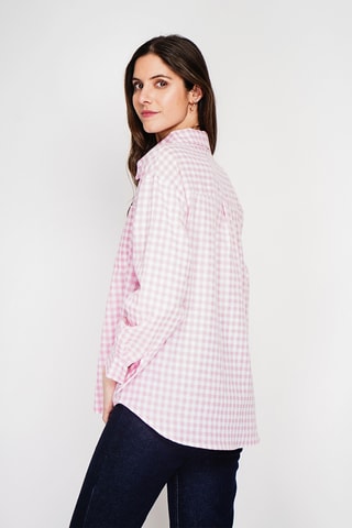 Camicia oversize in lino - Rosa chiaro