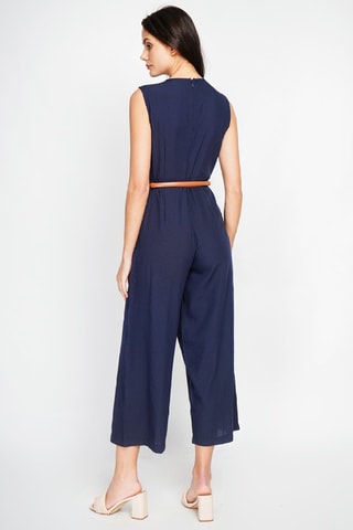 Salopette in lino - Navy