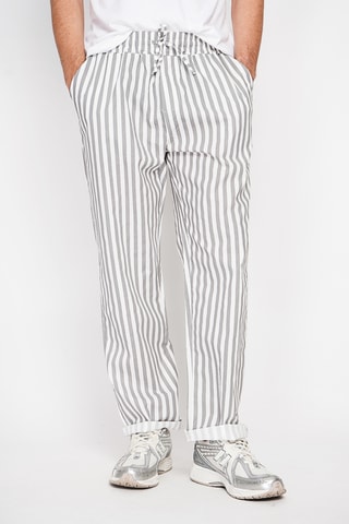 Pantaloni straight in lino - Bianco