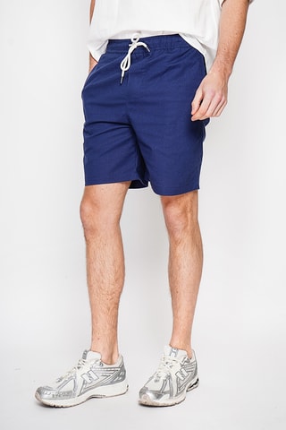 Bermuda in lino - Navy