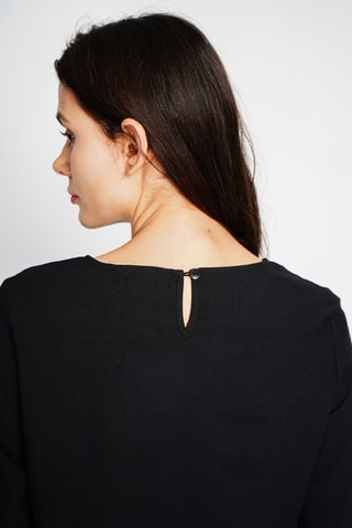 Top e pantaloni in lino - Nero