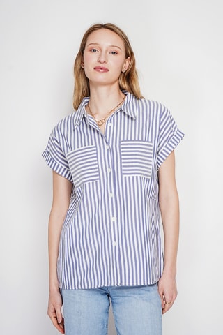 Camicia in lino - Blu