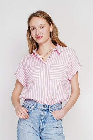 Camicia in lino - Rosa