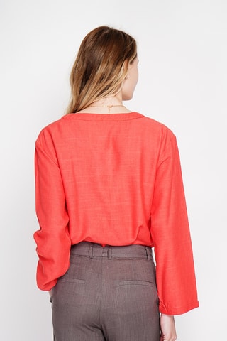 Blusa in lino - Rosso