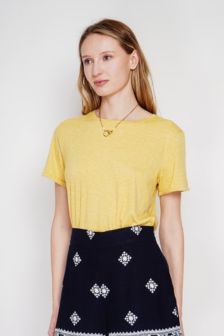 T-shirt in lino - Arancione