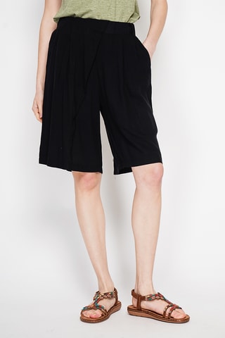 Bermuda in lino - Nero