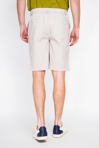 Bermuda semi-slim in lino - Beige