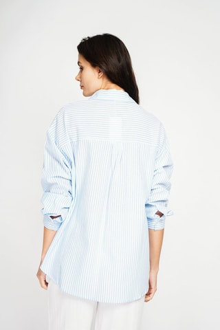 Camicia in lino - Blu e bianco