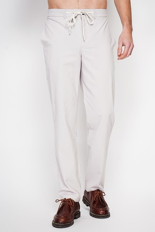 Pantaloni straight in lino - Beige