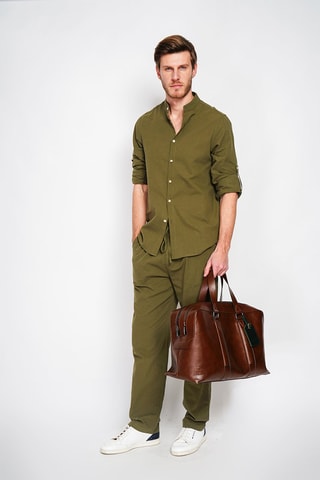 Camicia in lino - Kaki