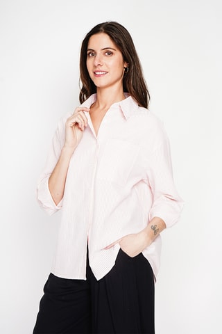 Camicia in lino - Rosa chiaro