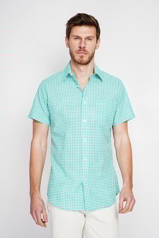 Camicia in lino - Verde