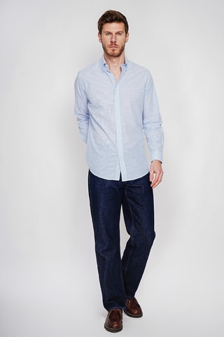 Camicia in lino - Blu