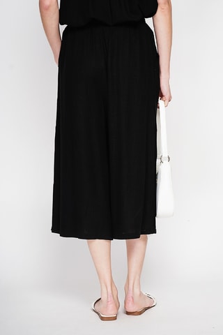 Pantaloni capri in lino - Nero