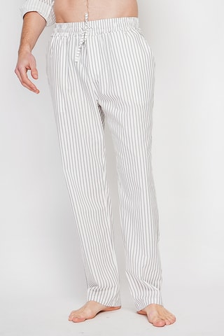 Pantaloni straight in lino - Bianco