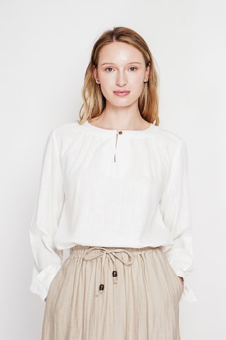 Blusa in lino - Bianco