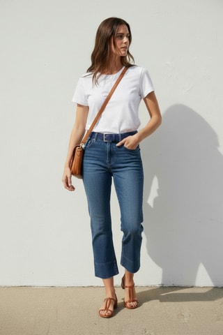 T-shirt in lino - Bianco