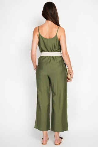 Salopette in lino - Verde