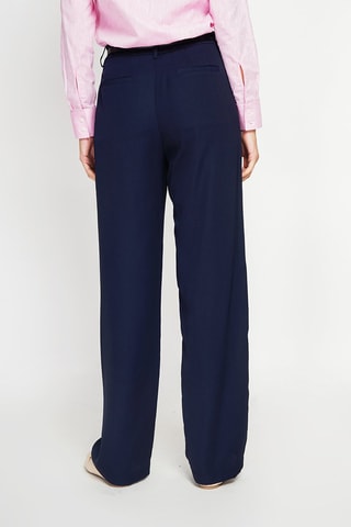 Pantaloni straight a vita alta - Blu