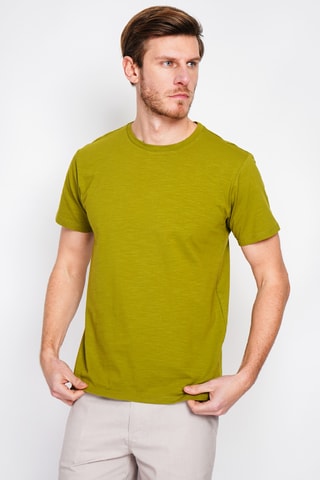T-shirt in lino - Verde