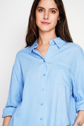 Camicia in lino - Blu