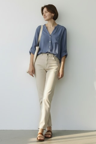 Camicia in lino - Blu