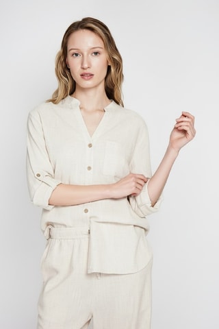 Camicia in lino - Beige