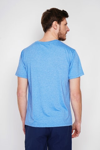 T-shirt in lino - Blu
