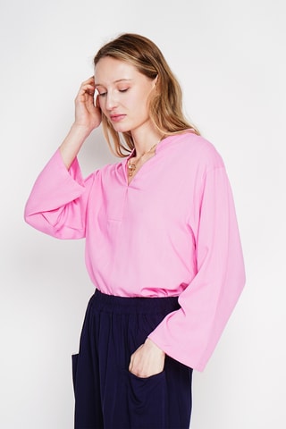 Blusa in lino - Rosa