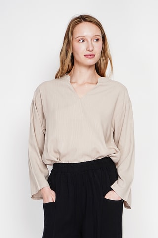 Blusa in lino - Beige
