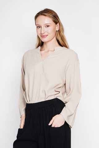 Blusa in lino - Beige
