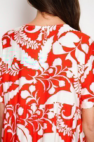 Abito a campana in lino - Arancione