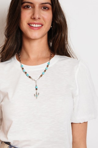 T-shirt in lino - Bianco