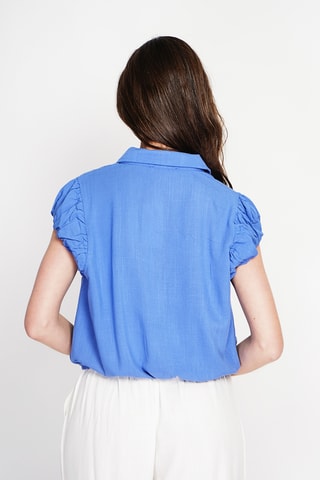 Camicia in lino - Indaco - Blu