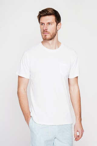 T-shirt in lino - Bianco