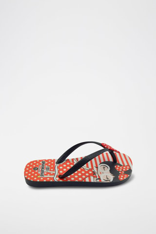 Tongs - Rouge et noir