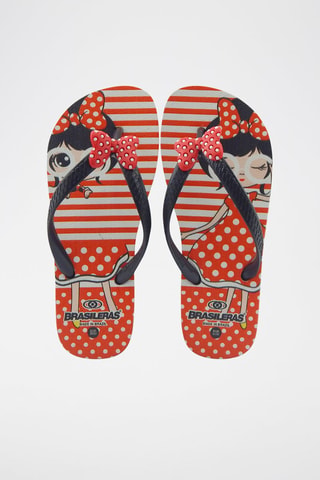 Tongs - Rouge et noir