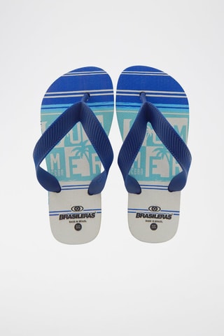 Tongs - Blanc et bleu