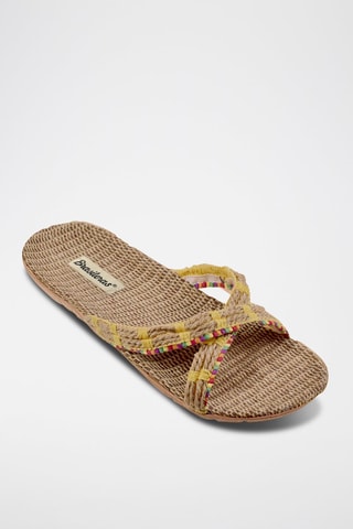 Mules tressées - Jaune
