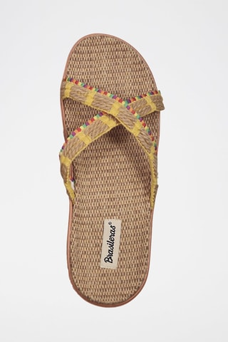 Mules tressées - Jaune