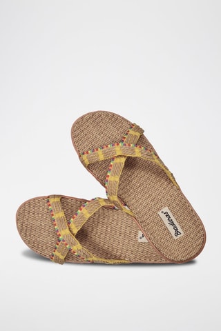 Mules tressées - Jaune
