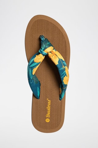 Tongs - 
Bleu et jaune