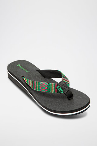 Tongs - Vert et noir